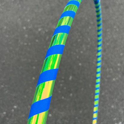 Hula Hoop Kinder grün blau Nahaufnahme